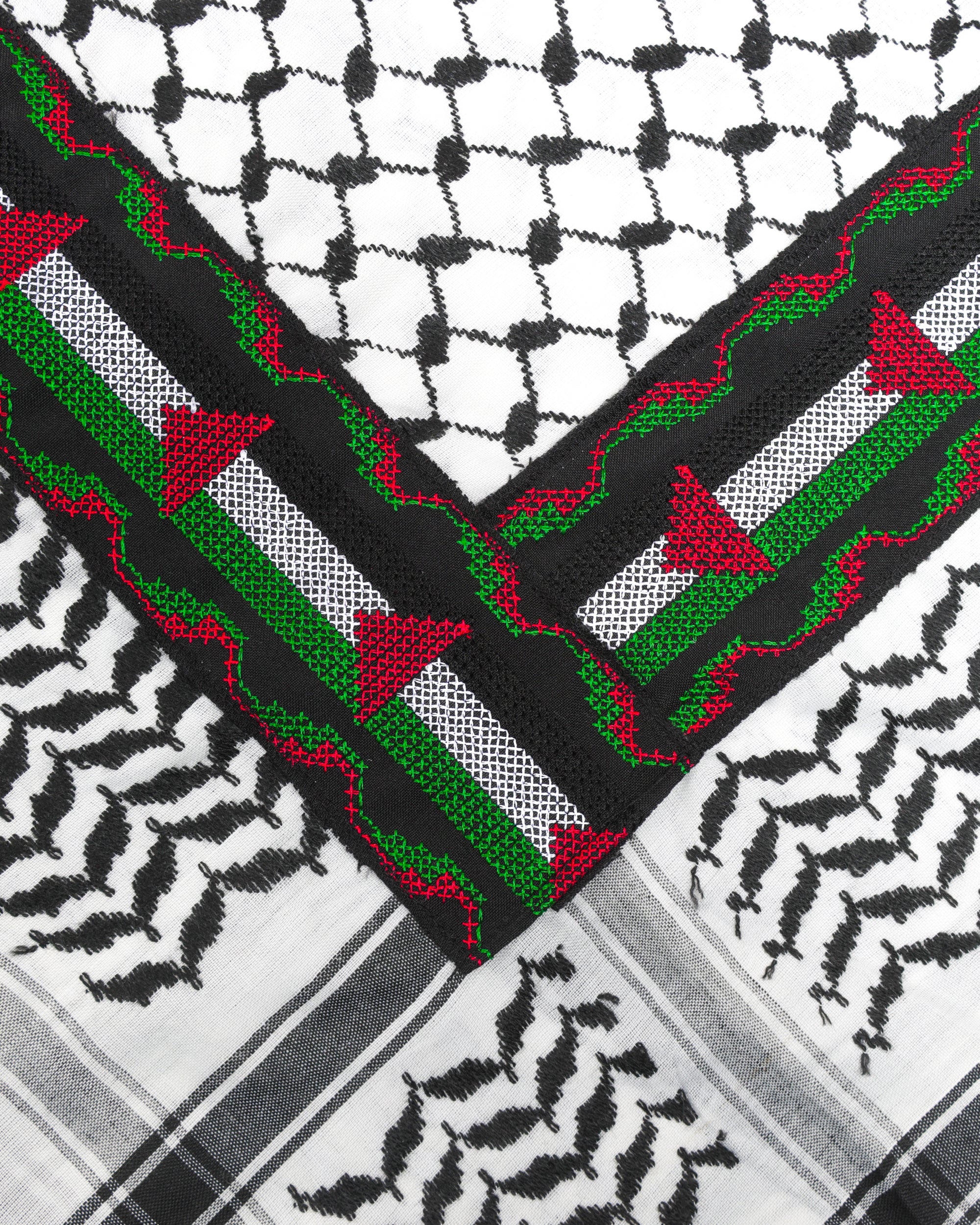 Palestine Embroidered Hirbawi® Kufiya - Image 2