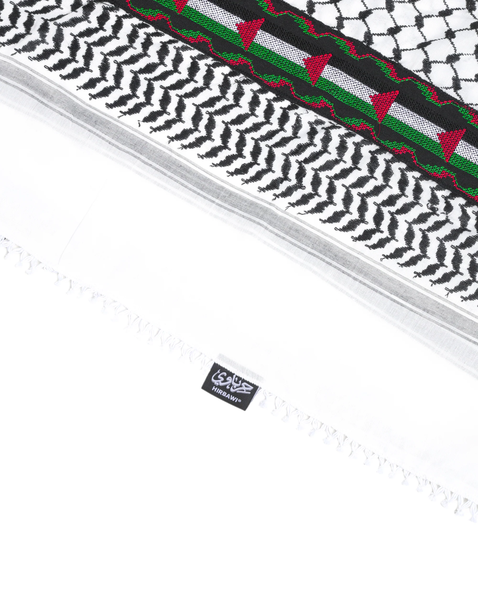 Palestine Embroidered Hirbawi® Kufiya - Image 3
