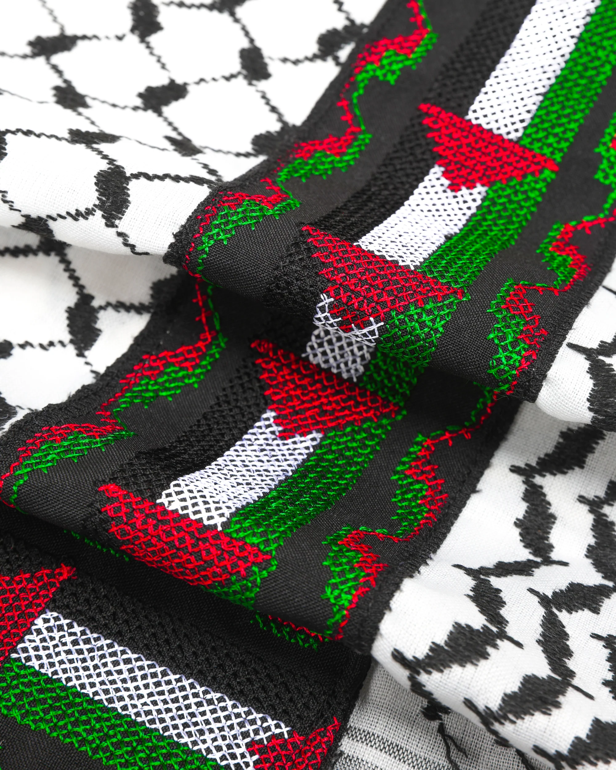 Palestine Embroidered Hirbawi® Kufiya - Image 4