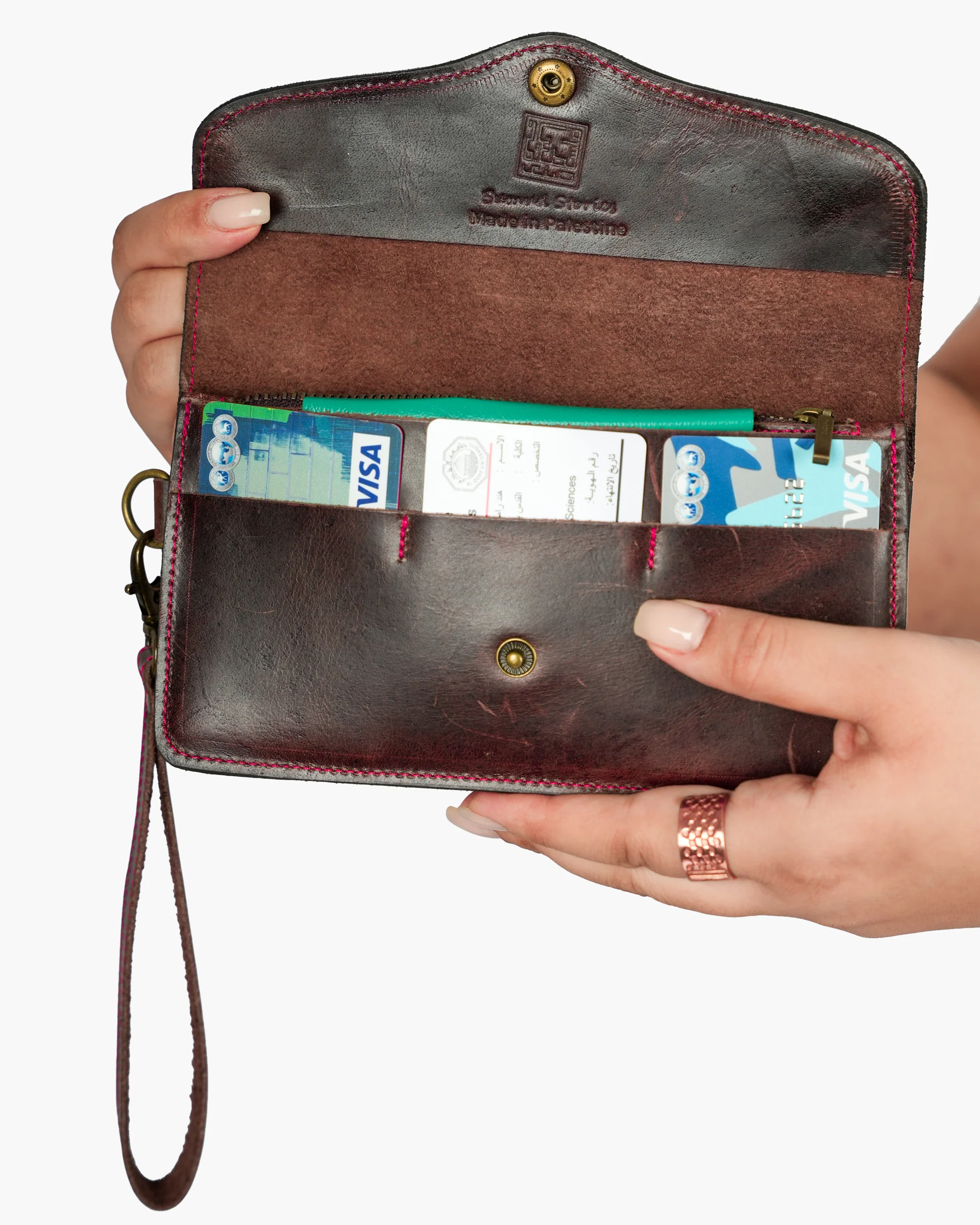 Sumud Juzdan Leather Clutch - Image 6