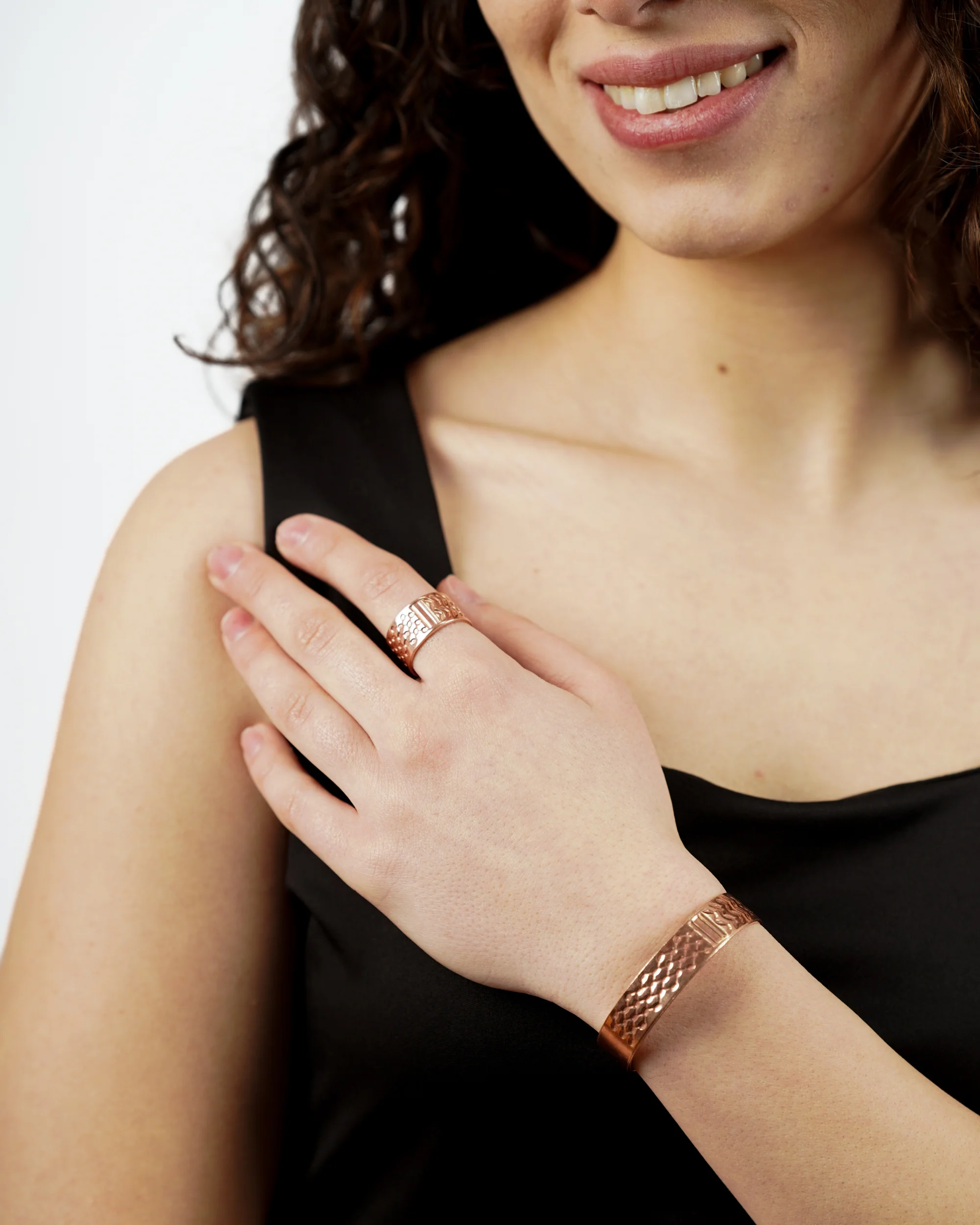 Sumud Copper Kufiya Bracelet - Image 3