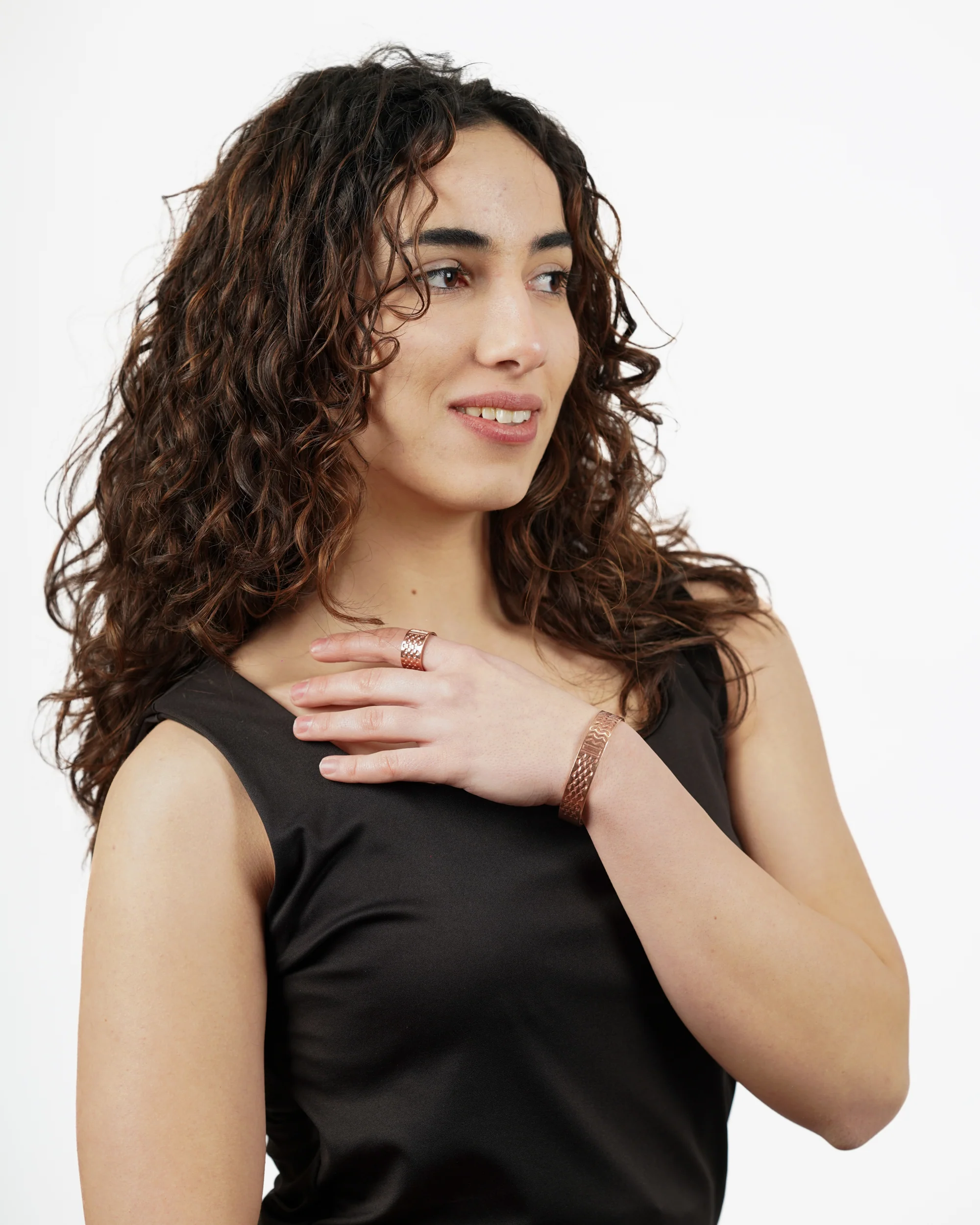 Sumud Copper Kufiya Bracelet - Image 4