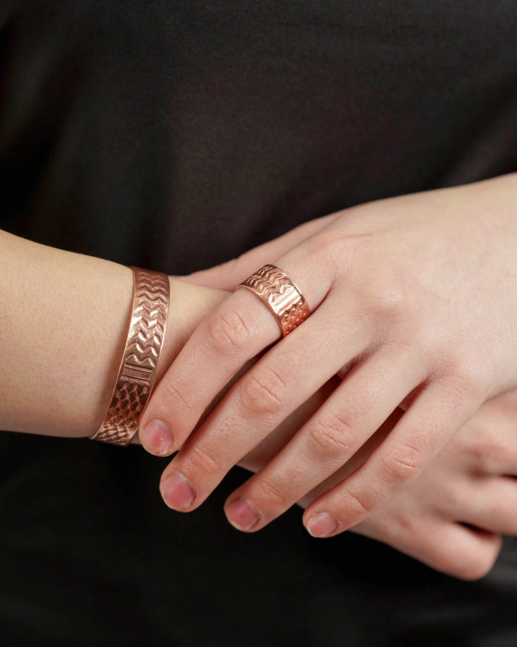Sumud Copper Kufiya Bracelet - Image 5