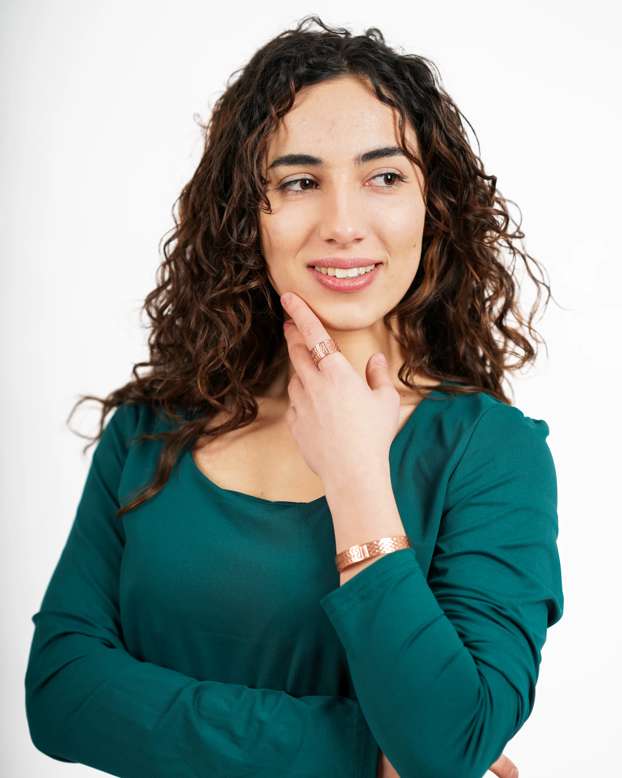 Sumud Copper Kufiya Ring - Image 4