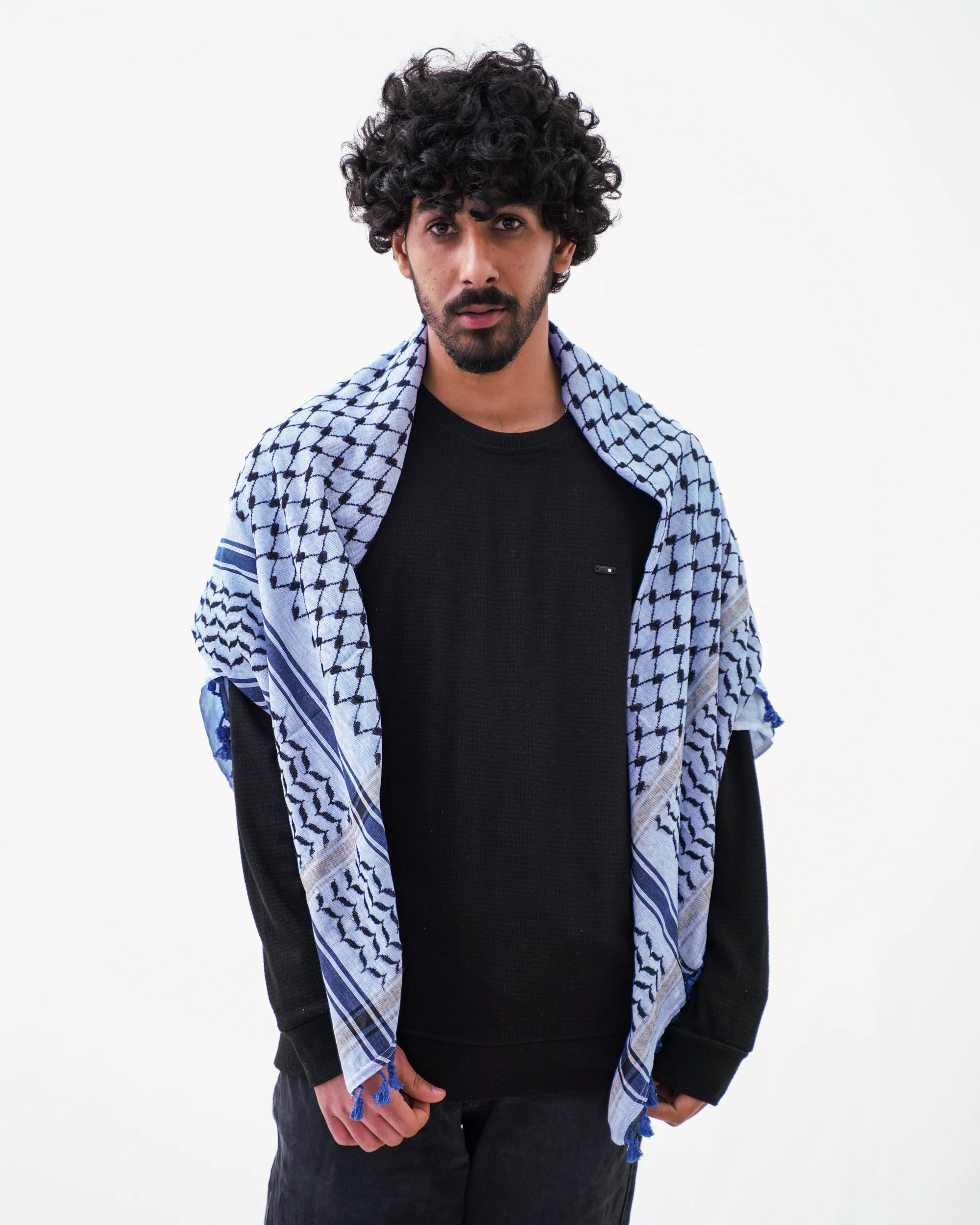 Traditional Blue Hirbawi® Kufiya - Image 3