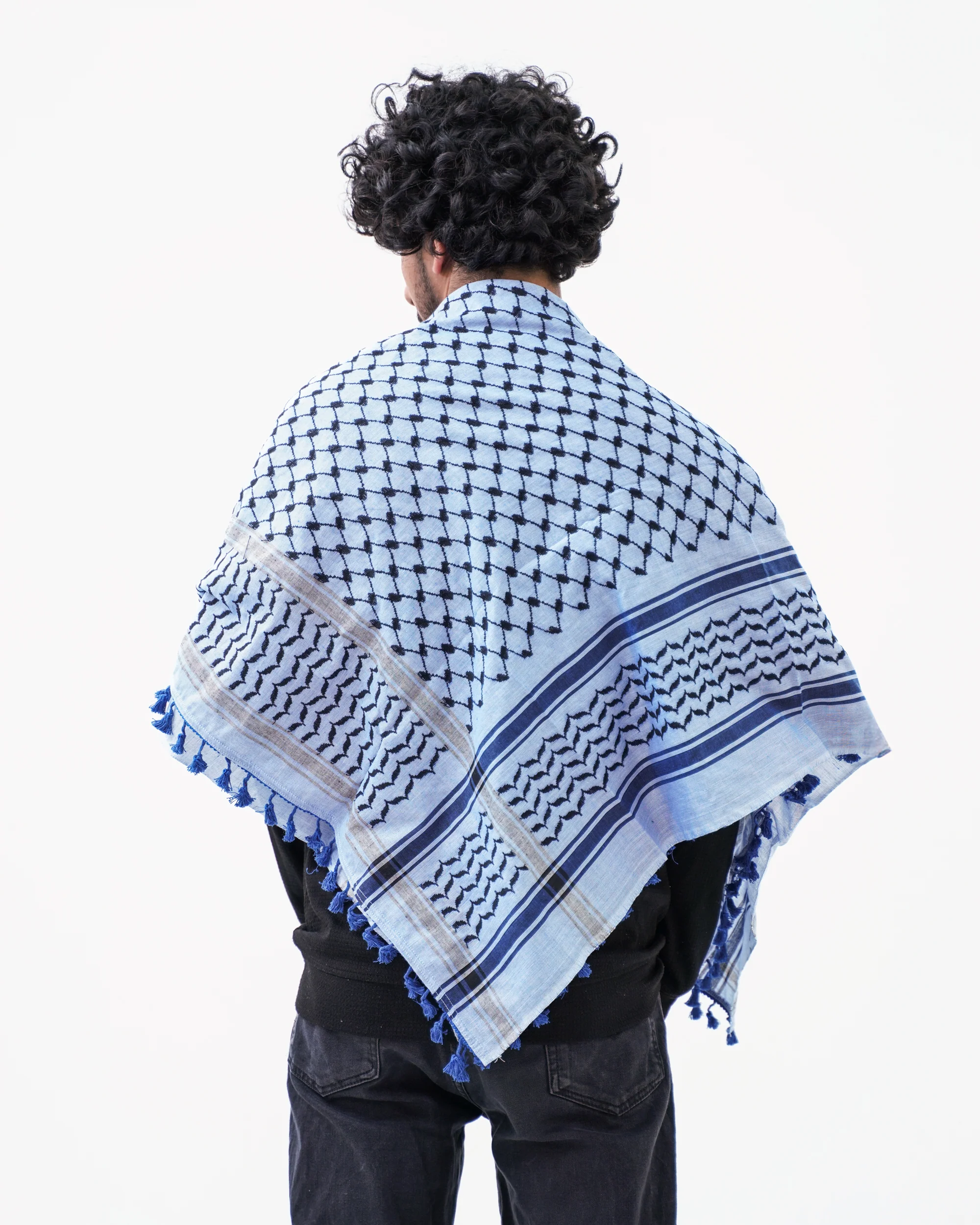 Traditional Blue Hirbawi® Kufiya - Image 4