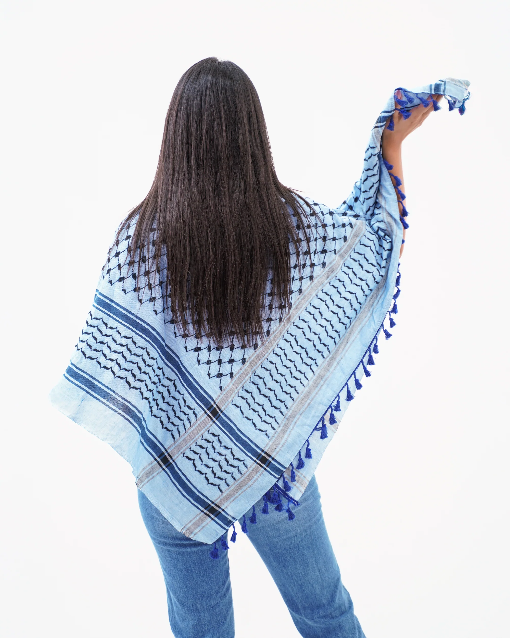 Traditional Blue Hirbawi® Kufiya - Image 6