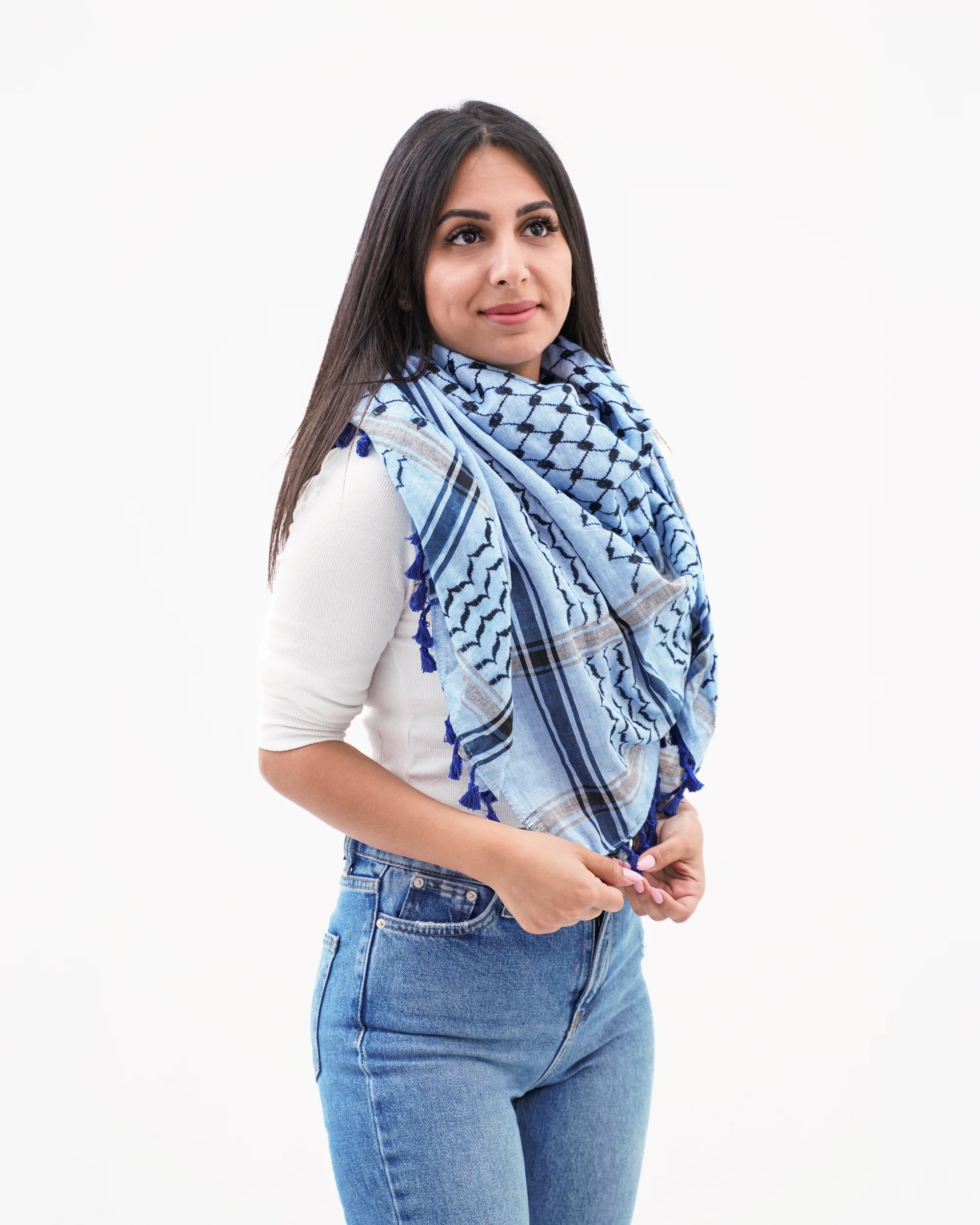 Traditional Blue Hirbawi® Kufiya - Image 7